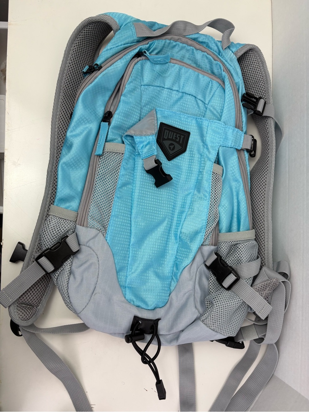 Quest Light Blue and Gray Daypack Backpack